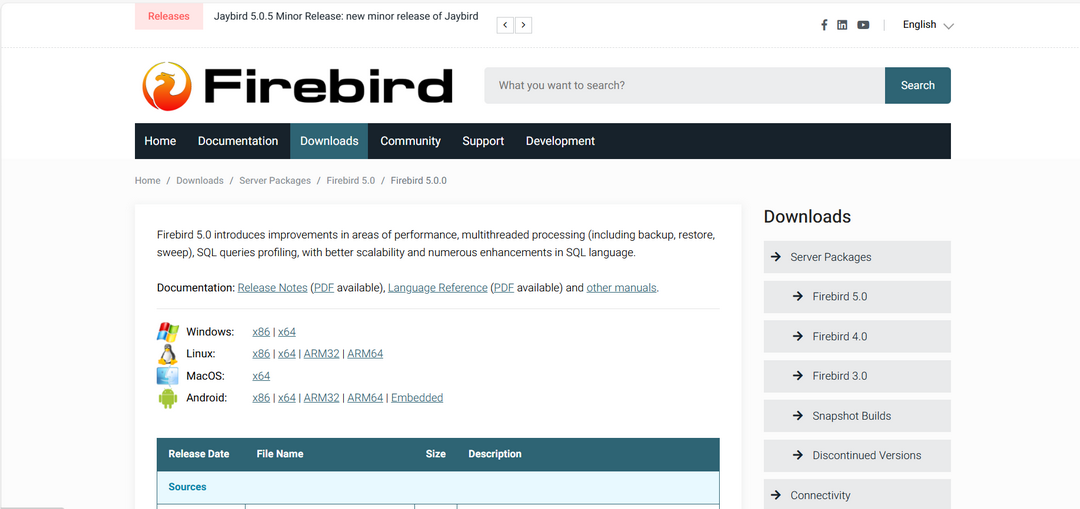 Firebird数据库安装包下载 - Firebird官网最新版下载 - 中华网软件
